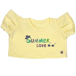 تیشرت عروسک دخترونه SUMMER LOVE زرد